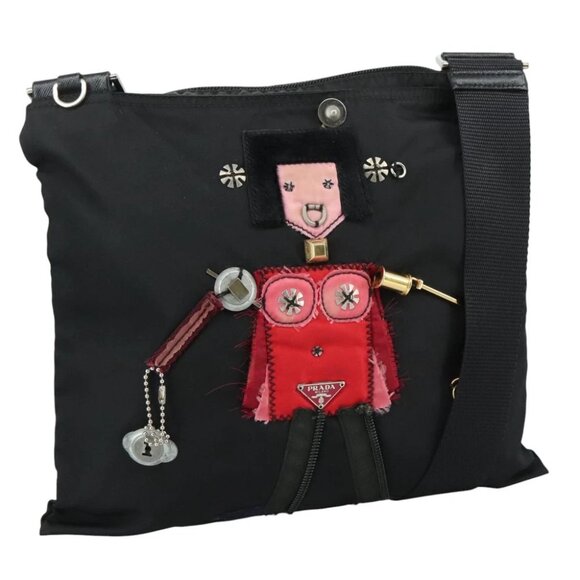 PRADA Shoulder Bag Nylon Black - Picture 1 of 14
